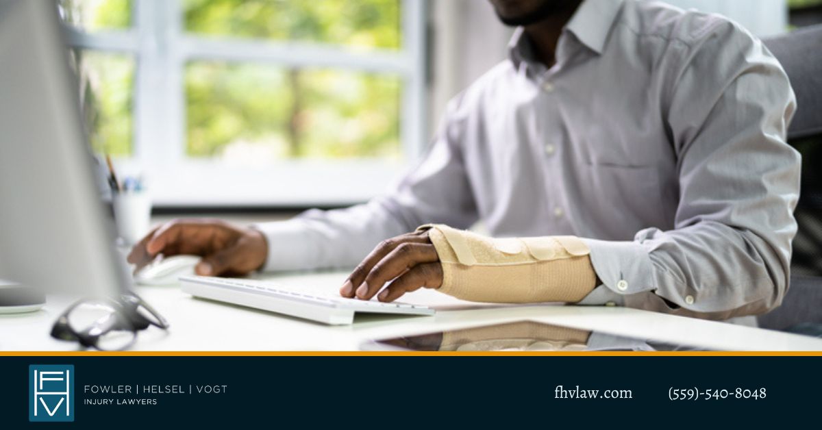 man working while injured