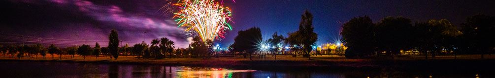 Fireworks scorching the sky